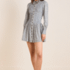 bora mini dress - cloudy check
