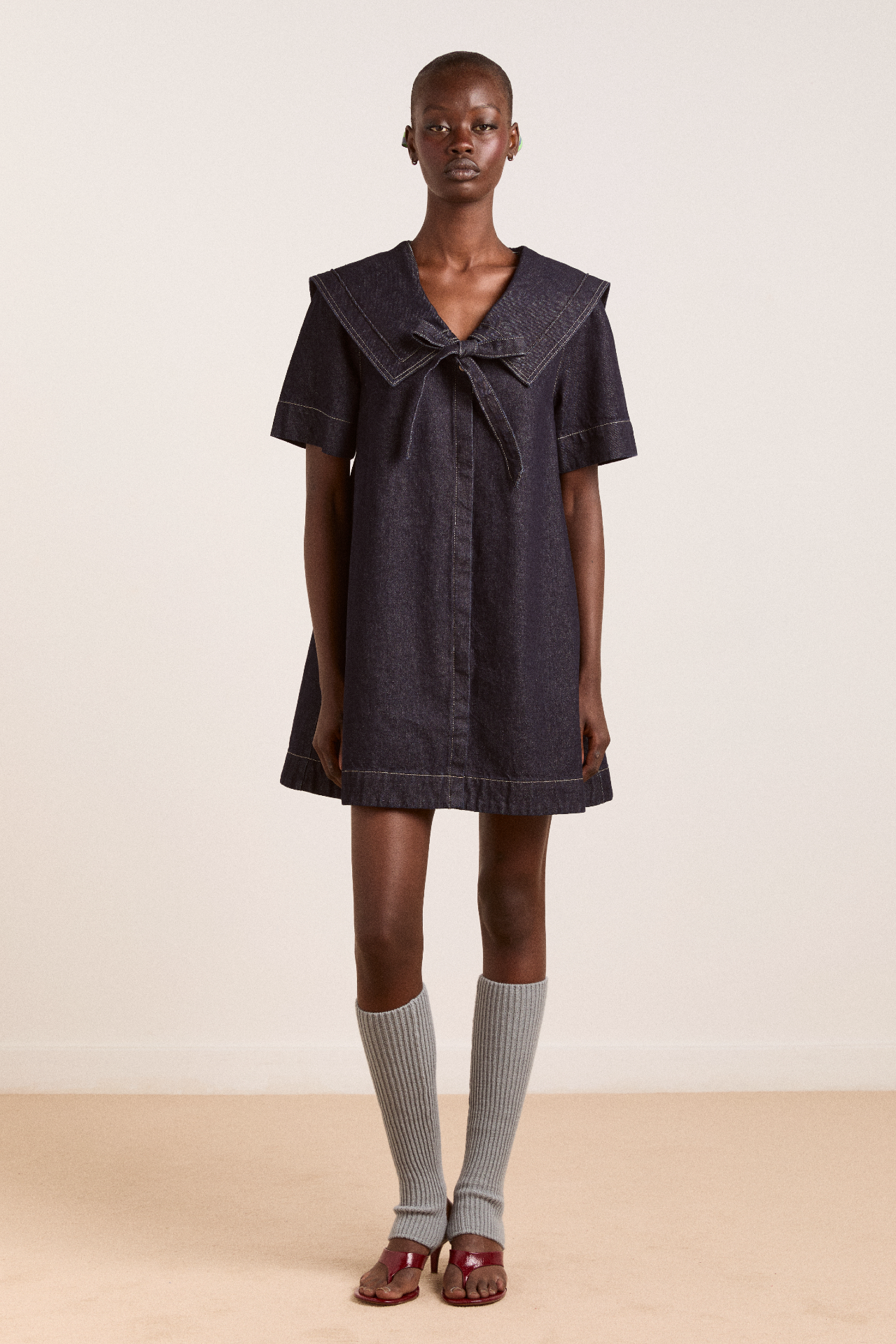 goldie dress - denim indigo