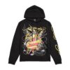 Pierced Eagle Mens Hoodie - L, BLACK #131877