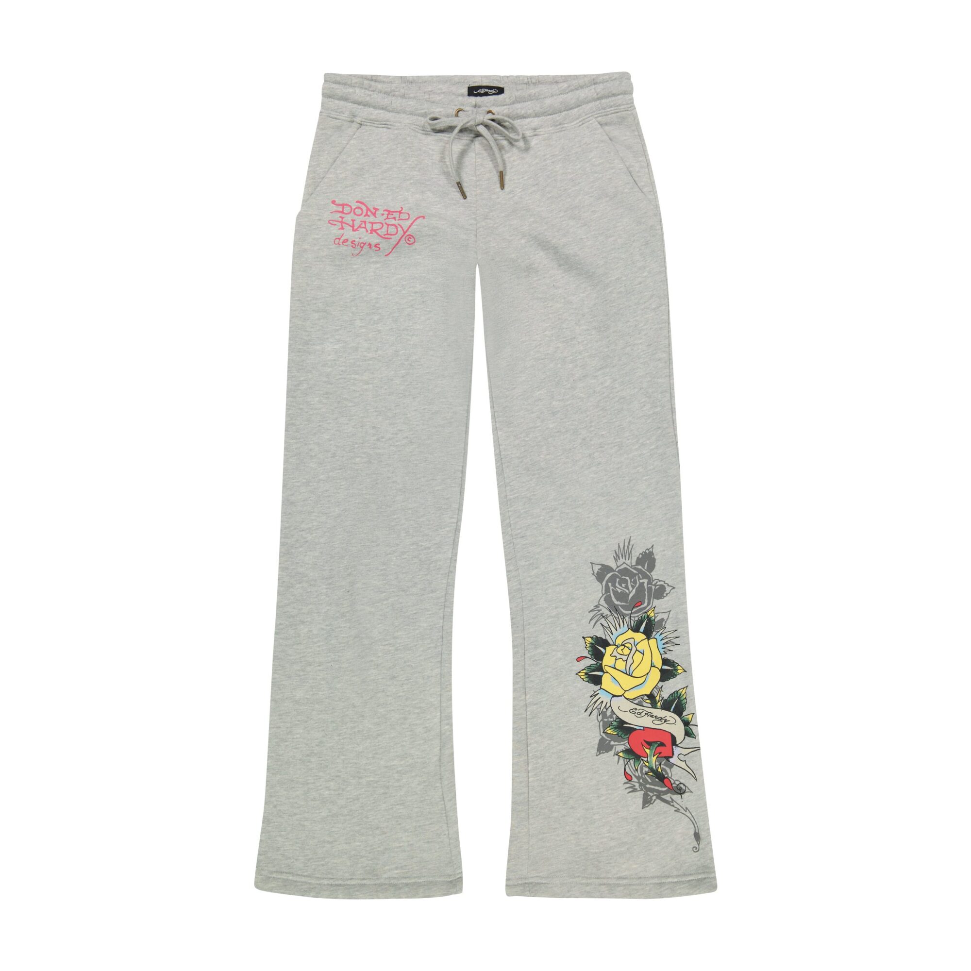 Rose Heart Sweatpants - L, Heather Grey #505708