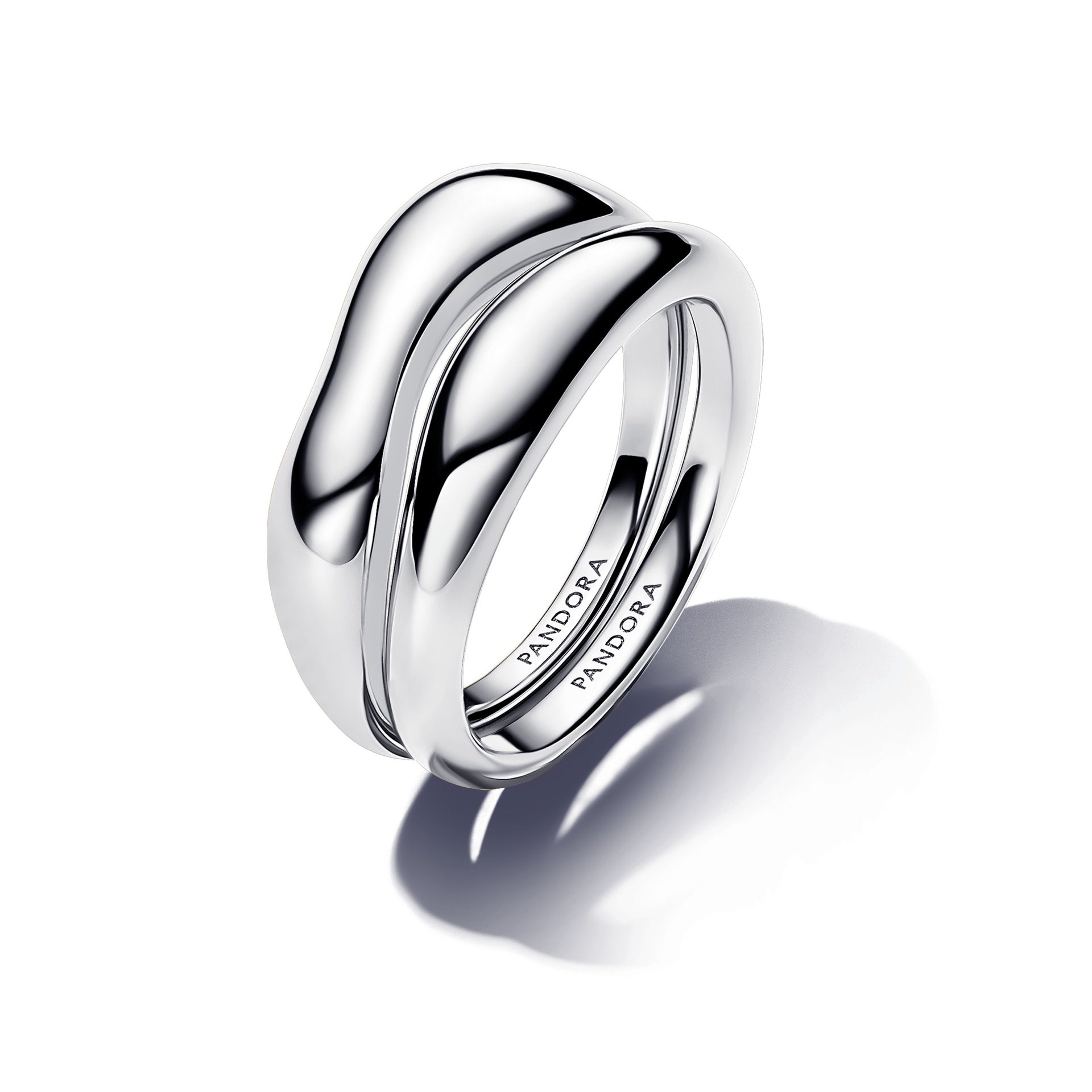 Pandora Organically Shaped Stacking Rings - 14k Gold-Plated, 8.5 #460671