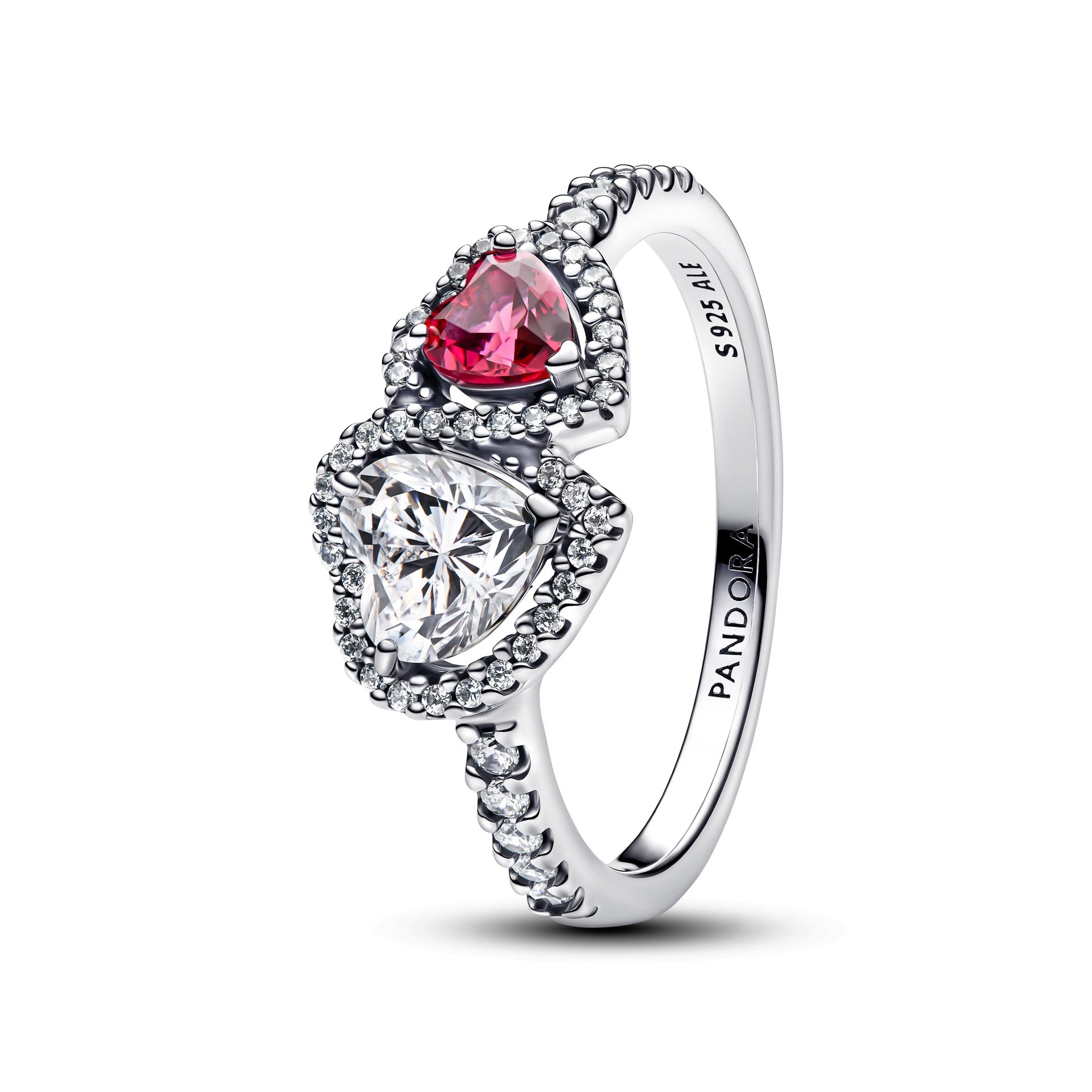 Pandora Halo Hearts Ring - Sterling Silver, 9 #886411