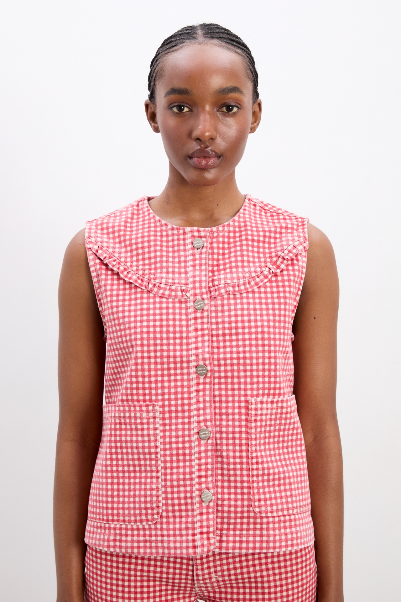 mari top- red gingham
